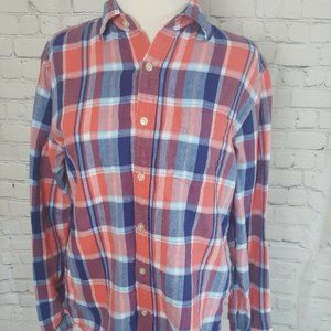 Gap women's Top Long Sleeve Plaid Button-Down Sz S